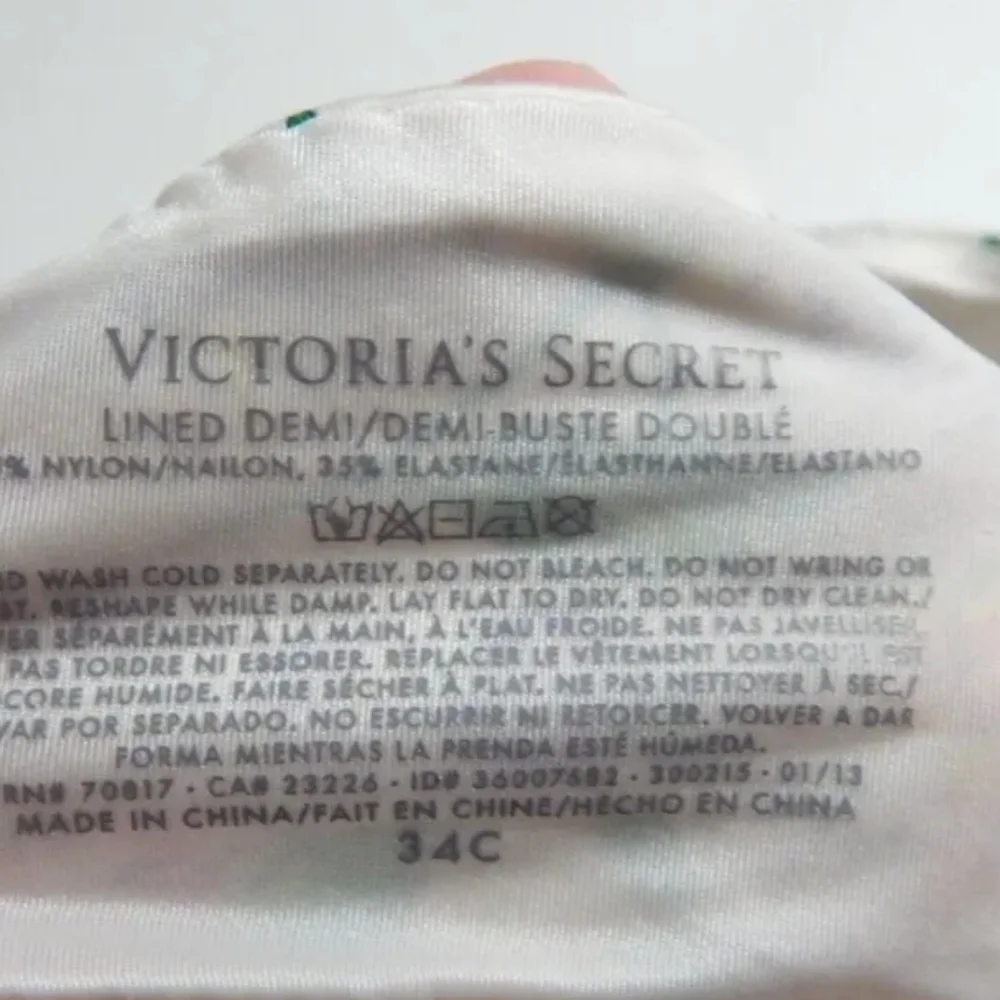 Victoria's Secret Lined Demi Floral Bra